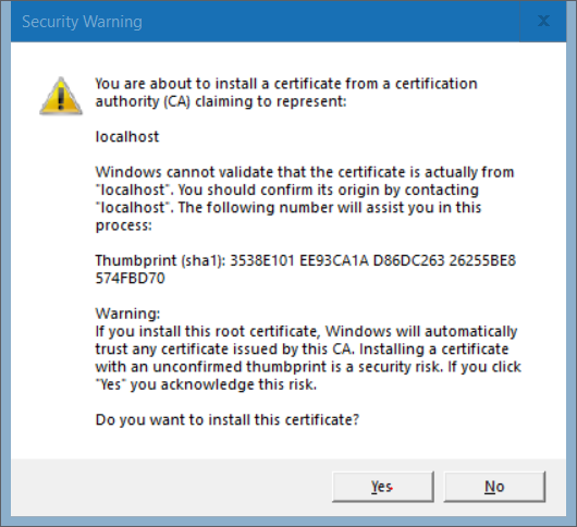 Certificate trust